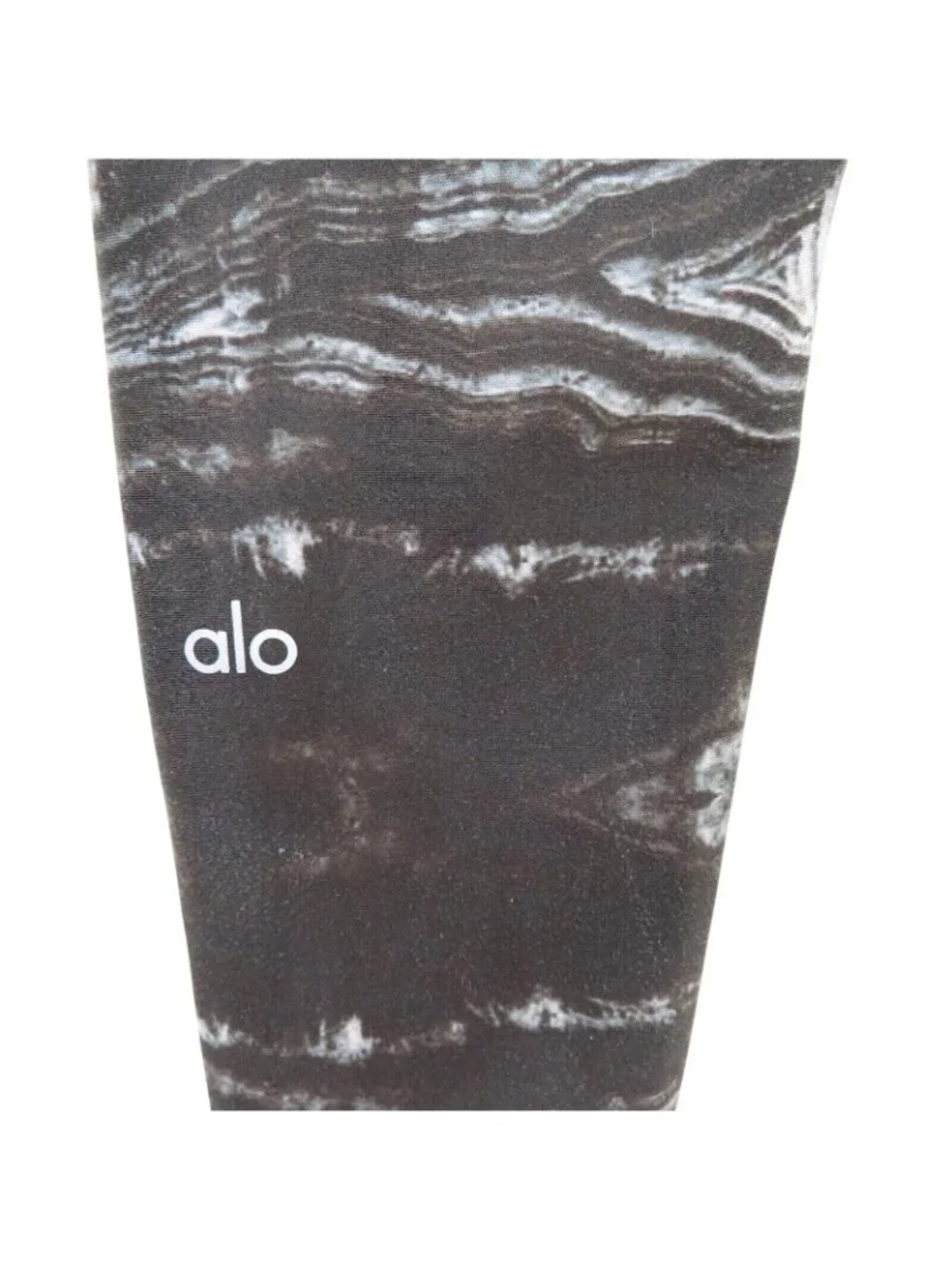 ALO Womens Small Black Gray Marble Swirl Kaleidoscope Leggings Athletic 3158